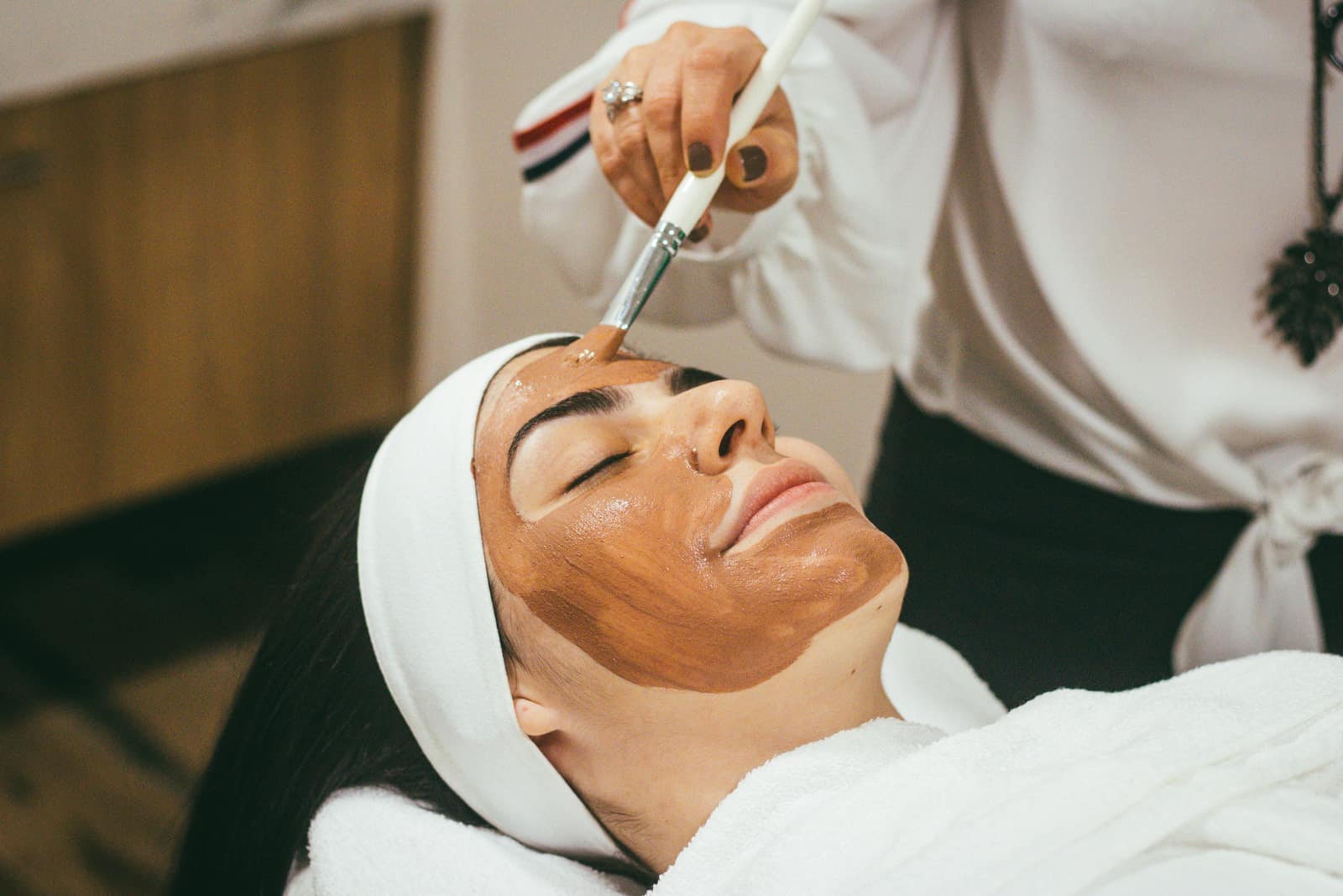 Skin treatment at the clinic
